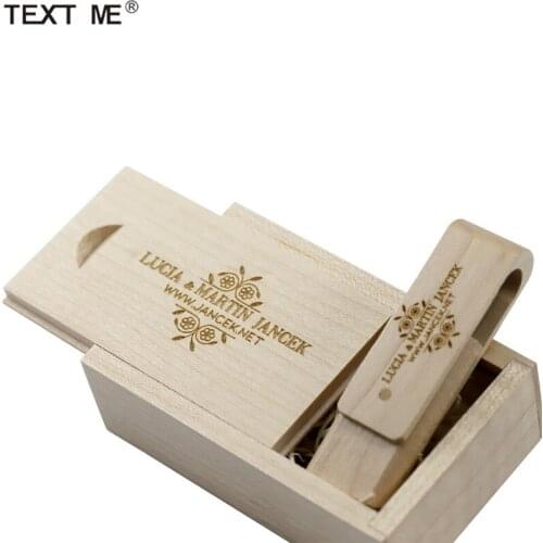TEXT ME Rotate wooden LOGO usb flash drive 4GB 8GB 16GB 32GB 64GB usb 2.0 gift pendrive