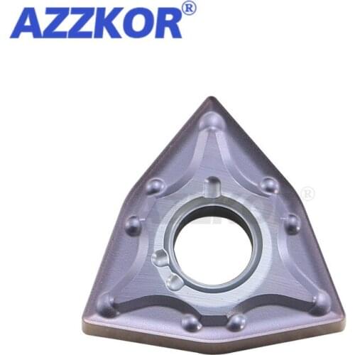 WNMG080404-MA NT15TF Turning Tools Inserts CNC Center Lathe For Stainless Steel AZZKOR Peach Carbide Blades WNMG080408-MS 10pcs