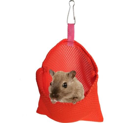 1PCS Pet Hamster Hanging Bed Mesh Summer Breathable Bird Nest Hanging Hammock Toy Soft House Cage for Hamster Bird