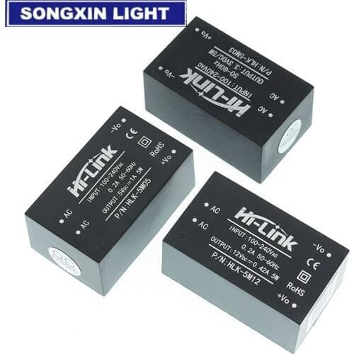 10pcs 220v 5V AC - DC isolated power supply module, HLK-5M05/HLK-5M12/HLK-5M03 switching step-down 5w power module