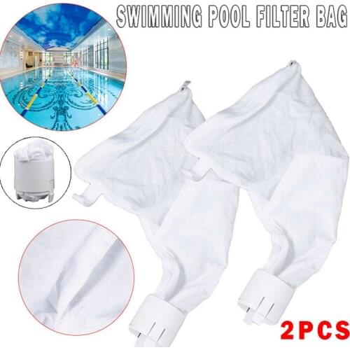 2pcs All Purpose Zipper Garbage Filter Bag For Collecting Fallen Leaves Bugs Twigs Sand And Silt Cleaner Pool Accessories