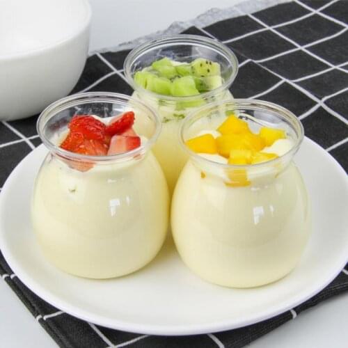 25pcs PET Honey Jar Mousse Tiramisu Ice Cream Baking Packaging Creative Dessert Cake Plastic Cup DIY Favors Small Bottle 140ml