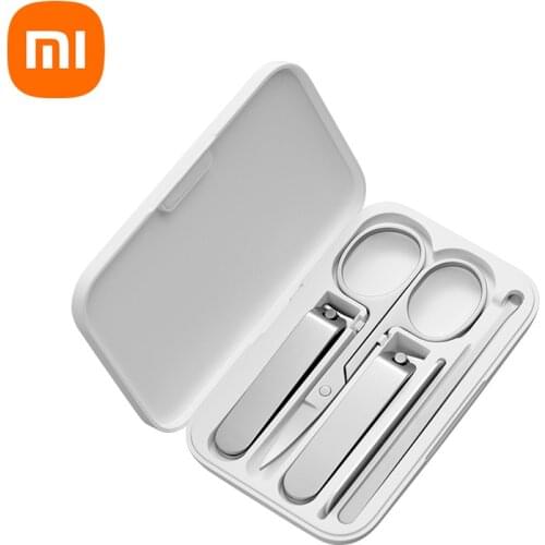 Original XIAOMI Portable Nail Clipper Set Fingernail Toenail Manicure Pedicure Magnetic Absorption Stainless Steel Mi Mijia 5Pcs