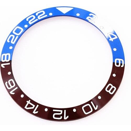 38mm Ceramic Bezel Watch Face Watch Replacement Automatic Movement Accessories Suitable for GMT Series Bezel Insert Fit 40mm