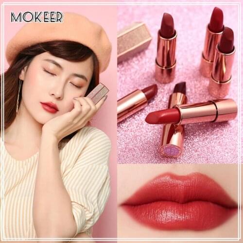 Cheap Long-lasting Lipstick Sexy Shimmer Primer Lip Batom Stick Waterproof Moisturizing Make Up Cosmetics Maquillaje