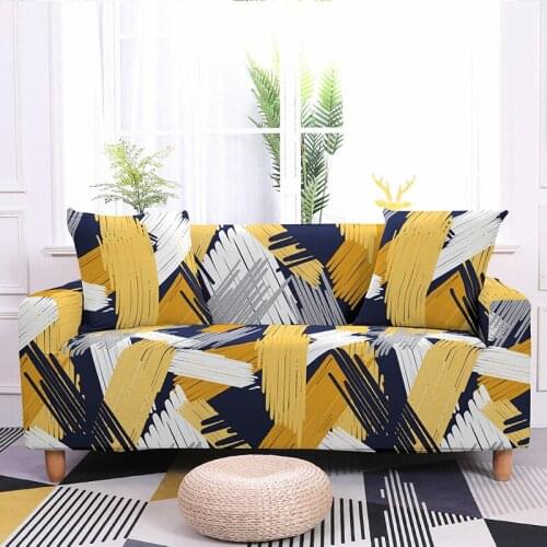Nordic Floral Stretch Elastic Sectional Seat Sofa Cover Set Chaise Long Couch Slip Cover Armchair L Shape Case for Living Room