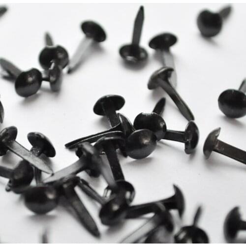 Happymems Metal Round Brads 500pcs/lot Black Brads Embellishments Scrapbooking Home Decor Paper Pins Fastener Craft
