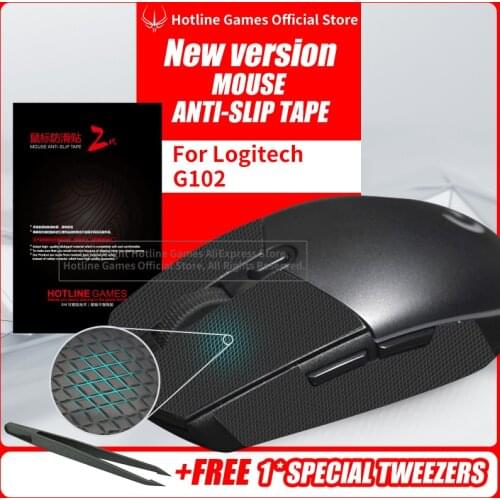 Hotline Games Mouse Anti-Slip Tape for Logitech G305 G203 G102 G304 Mouse Sweat Resistant Pads Mouse Side Anti-Slip Stickers