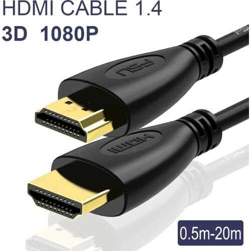HDMI Cable Video Cables High Speed 1080P 3D Gold Plated Cable HDMI to HDMI Cable For HDTV XBOX PS4 PS5 Splitter 1m 2m 3m 10m 20m
