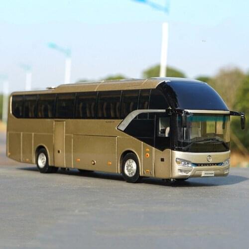 1/38 Golden passenger car Veuve’s bus alloy casting car model collection ornaments holiday gifts children’s toys