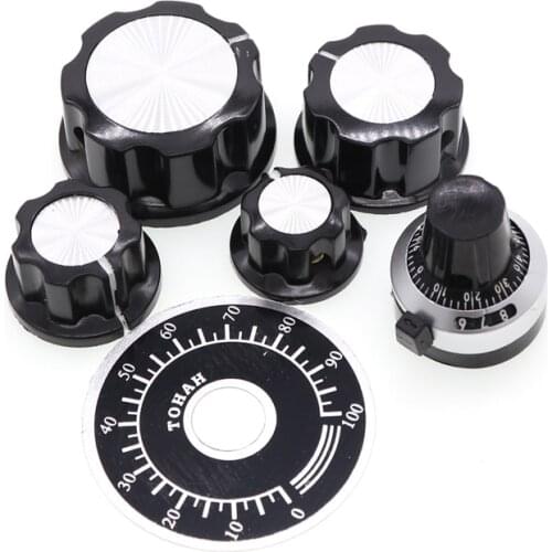 Encoder Potentiometer Knob Kit MF-A01 MF-A02 MF-A03 MF-A04 MF-A05 6MM 6.4MM 4MM bakelite Knob Cap Set for 3590S WXD3