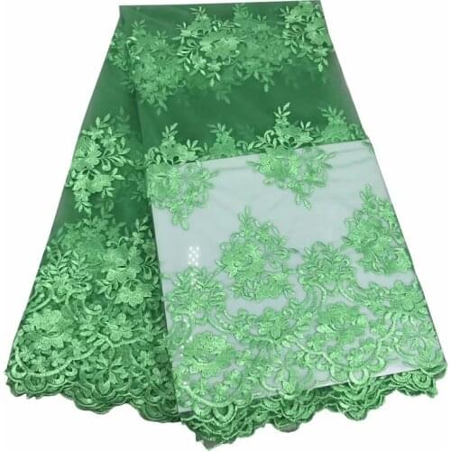 Nigerian voile green tulle lace Fabrics 2020 High Quality African Lace Fabric Wedding French super soft Lace Material For Dress