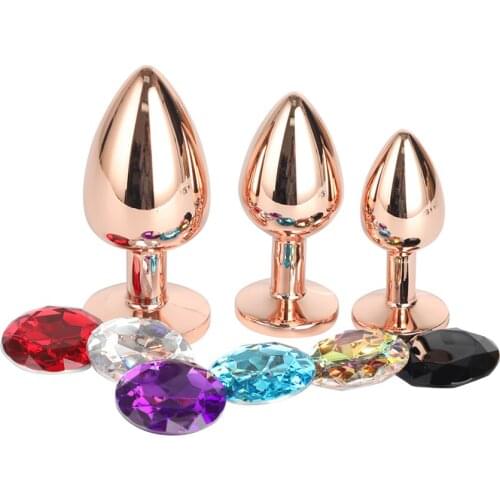 Heart Shaped Metal Anal Plug Anal Sex Toys Stainless Steel Butt Plug Crystal Jewelry Trainer Buttplug For Women Man Anal Beads