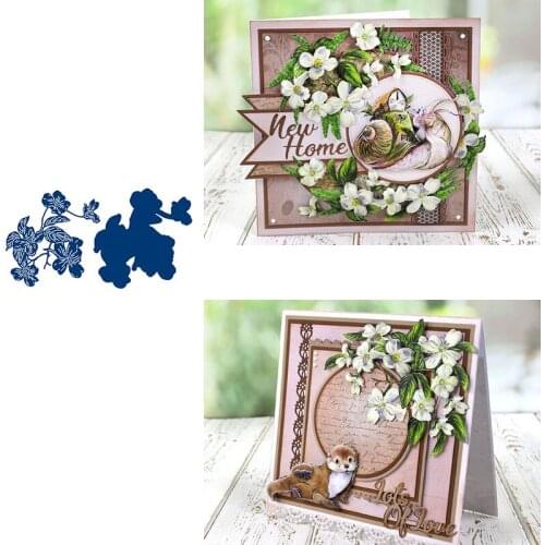 Woodland Fern Flower Metal Cutting Dice And Stamps Stencils For Scrapbooking Stamps Embossing Mold Diy Paper Cards Craft Big
