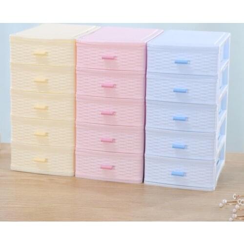 Mini Multi-Layer Desktop Drawer Style Storage Box Plastic Cosmetics Jewelry Case Jewelry Organizer Large High Capacity Storage