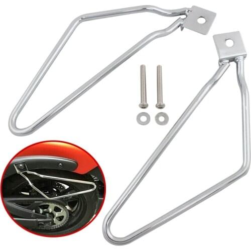 Motorcycle Solid Saddlebag Support Bracket Side Mount Trunk Bag Holder For Harley Sportster 883 Iron XL883N Dyna Fat bob FXDF