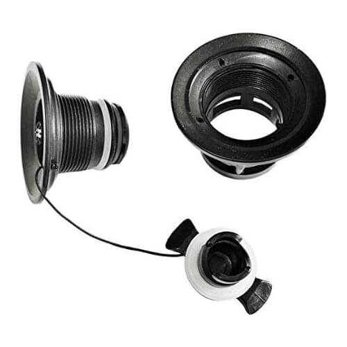 Mounchain Inflatables Kayak Air Valve PVC Rowing Boats Dinghy Raft Replacement Kit with Cap Kayak Boat Accessories black, gray