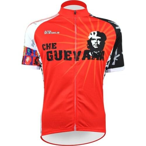 Men Sleeve Cycling Jersey Che Guevara Full Zipper Bike / Bicycle Outdoor Shirt Red Cycling Clothing 17 Summer maillot Ropa Cicl