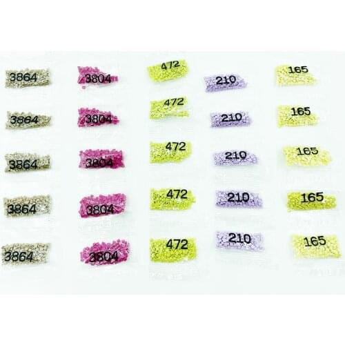 Round/Square Drill DMC 447 Colors Diamond Tools Rhinestone Diamond Painting Cross Stitch Full Stone Crystal Bead Accessory