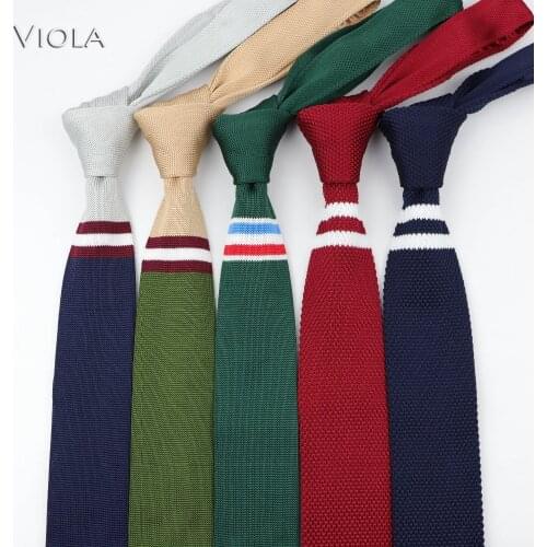 Solid Striped Knitted Necktie Navy Woven Stylish Tie Men Tuxedo Daily Leisure Dinner Party Gift Fashion Cravat Accessory Gift