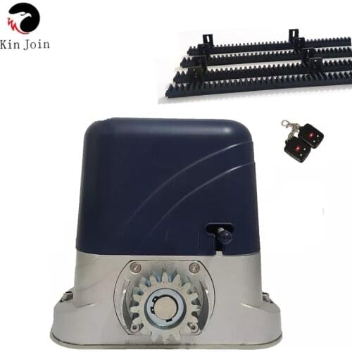 Solar system Door Opener Residential Automatic DC Sliding Gate Opener For 500KG Sliding Door with 4M Nylon racks & sensor lamp