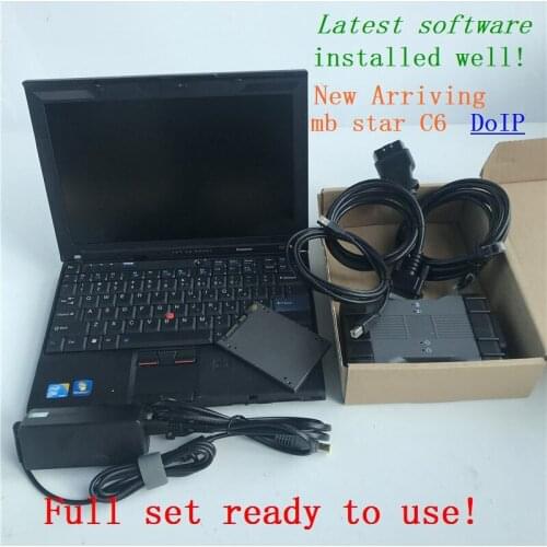 Full set MB Star C6 SD c6 X-ntry DOIP scanner with Used laptop X201 i7 8G OBD2 Diagnosis tool Software V2020.09 installed