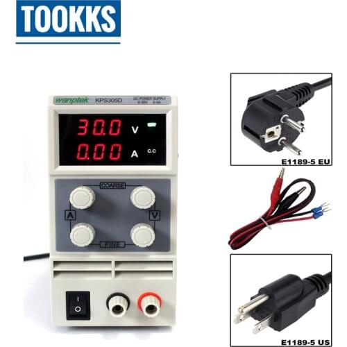 Precision Voltage Regulators KPS305D 30V 5A Laboratory DC Power Supply 0.1V 0.01A Double LED Display Switch DC Power Supply