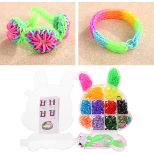 Multi Colors Rubber DIY Braided Bands Children High Elastic Hair Band Tie Ropes 22 x 12.5 x 2.5 cm