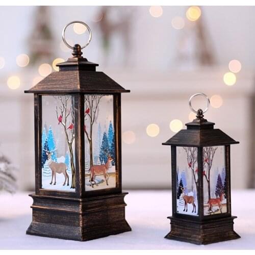 Christmas Decorations Christmas Candle With Led Tea Light Candles Christmas Tree Hanging Ornament Xmas Lantern Noel Natal 2021