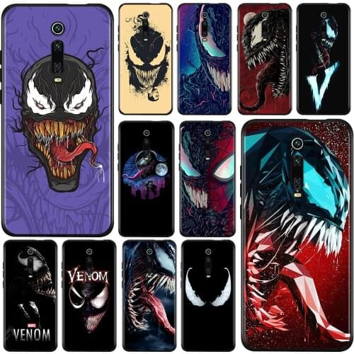 Silicone Black Cover Marvel Dark Venom For Xiaomi Redmi K40 K30i K30T K30S K20 10X GO S2 Y2 Pro Ultra Phone Case
