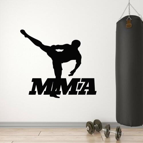 Mixed Martial Arts Fighting Vinyl Wall Decals MMA Sports Gym Door Indoor Wall Stickers Art Room Decoration Accesspries Z412