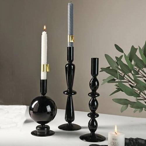 Glass Candle Holder Home Decor Wedding Decoration Dining Table Candle Holder Crystal Vase Candlestick Holder Home Decoration