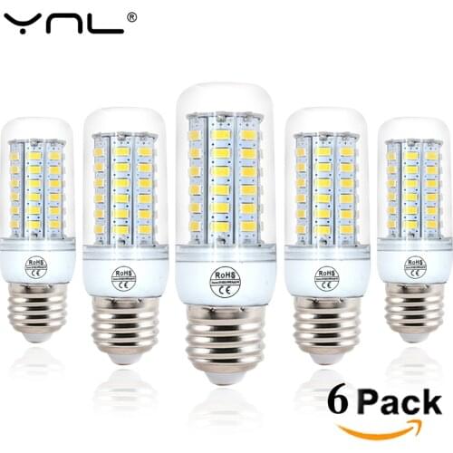 6pcs LED Lamp E27 220V 24 36 48 56 69 72 96LEDs SMD5730 Bombillas lamparas Corn bulb Lampada de LED Light Bulb Ampoule Lighting