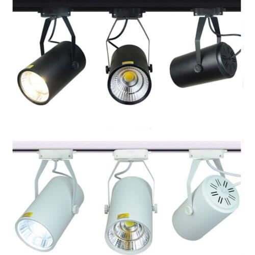LED COB Track light 30W White Black shell Led Wall Lights Commercial Track Light For Clothes Shoes Shop Spotlights AC85~265V