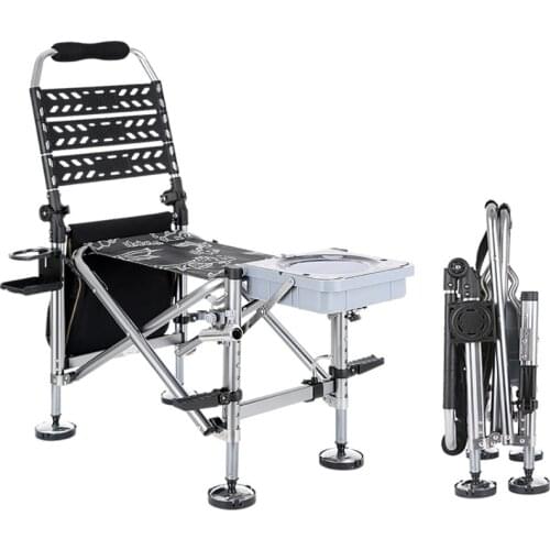 Outdoor Chair Fishing Chair Kamp Sandalyesi Folding Camping Chairs with Backpack Sila Plegable Fishing Tool Fish Equipments