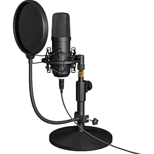 USB Microphone Kit 192/24Bit BM800 Condenser Podcast Streaming Cardioid Mic for Computer YouTube Gaming Recording