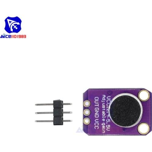 NEW GY-MAX4466 MAX4466 Electret Microphone Amplifier Module Adjustable Gain OUT GND VCC Amplifier Board 2.4-5V DC For Arduino