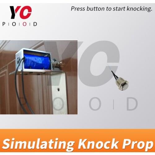 YOPOOD Simulating Knock Door Prop real room escape press metal button to trigger the electric pound to knock password clues