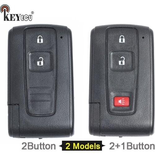 KEYECU for Toyota Prius Replacement Smart Remote Car Key Shell Case Fob 2 /2+1 Button With Uncut Blade (Only Shell)