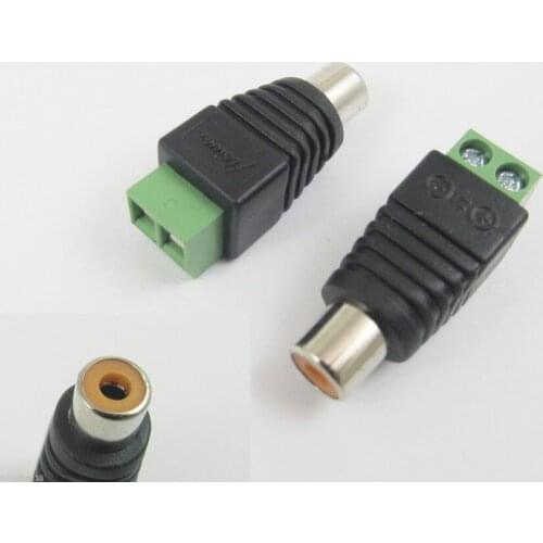 10pcs Coax CAT5 To Camera CCTV Video AV Balun RCA Phono Female Jack Connector Adapter
