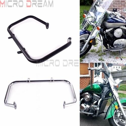 1996-2008 For Kawasaki VN1500 Black/Chrome 1 1/4" Engine Guard Crash Bar Highway Bumper Crash Guard for Custom Chopper Cruiser
