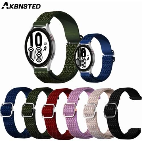 20mm Nylon Watch Band Straps For Samsung Galaxy Watch 4 classic 46mm 42mm Gear Wrist Bracelet For Galaxy Watch 4 44mm 40mm Band