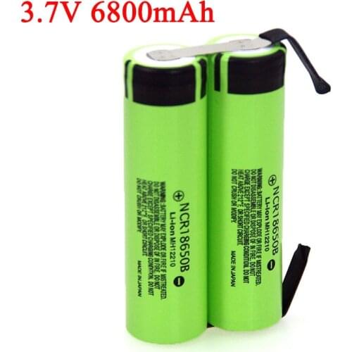3.7V 6800mAh 1S NCR18650B Lithium battery pack Fishing LED Light Bluetooth Speaker 4.2V soldering Nickel Sheet DIY batteries