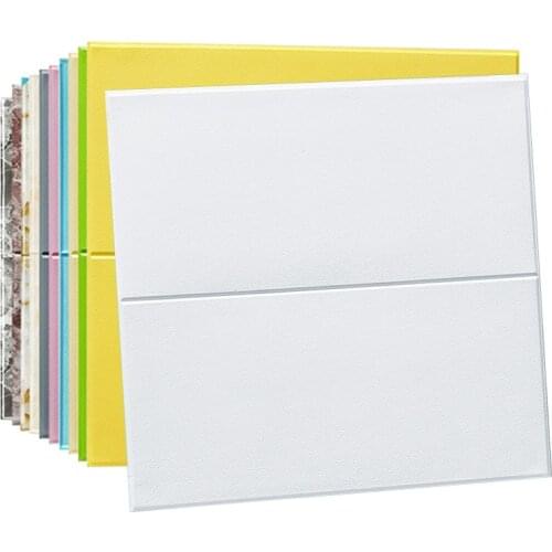 3D Wall Stickers Self-Adhesive Waterproof DIY Foam Brick Wall Paper TV Backdrop Decor Marble Wallpaper 70*70cm