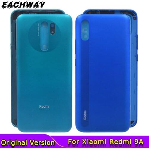 6.53'' New For Xiaomi Redmi 9A Back Battery Cover Door Rear Housing Replacement For Redmi 9 Battery Cover Redmi 9a housing