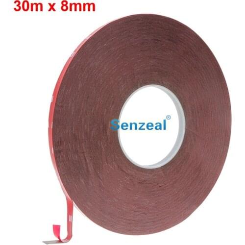 30m x 8mm Double Sided Tape Acrylic Foam Adhesive Versatile Strong Permanent Glue High Strength Car Accessories Tape Car Sticker