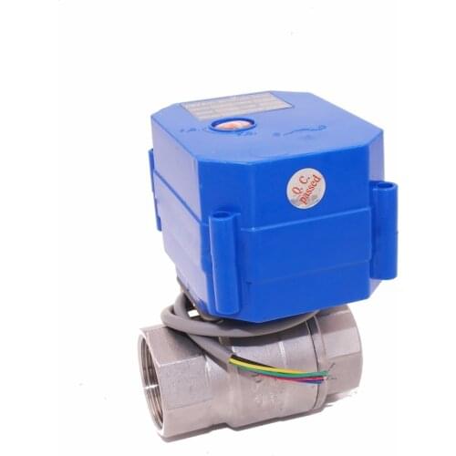CWX-60P 4nm 8s SS304 BSP NPT reduced bore female ACDC9-24V CR01 CR02 CR03 CR04 CR05 DN15 DN20 DN25 electric ball valve for water