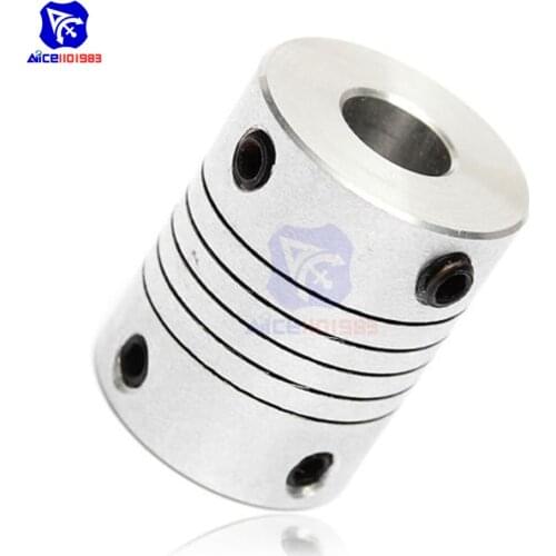 Diymore D19L25 CNC Motor Jaw Shaft Coupler 5x8mm/5x10mm/8x8mm/8x10mm/6.35x8mm Aluminum Flexible Coupling for 3D Printer