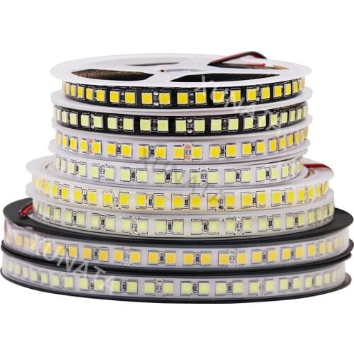 5M LED Strip Flexible Light SMD 5054 120Leds/m Home Decoration Lamp DC 24V 600 LED Waterproof Led Tape Rope Black/ White PCB
