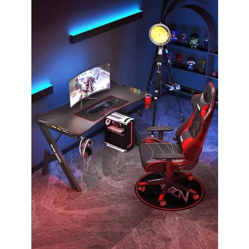 Gaming Desk with Led Lights PC Gaming Table Computer Workstation with LED RGB Lights Headphone Hook and Cup Holder for Home
